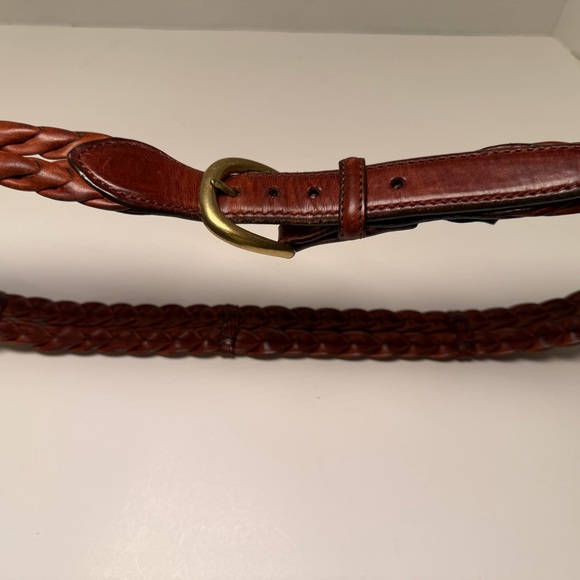 Brighton Women's Vintage 90s Brown Leather Belt Size 34/Small Western Cowgirl - Picture 12 of 16